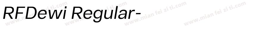 RFDewi Regular字体转换